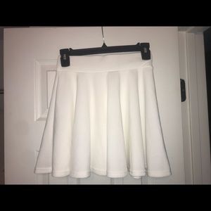White skater skirt